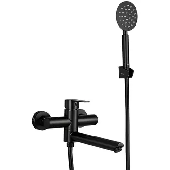 Смеситель для ванны Frap черный матовый