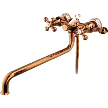 Смеситель для ванны Gappo красное золото