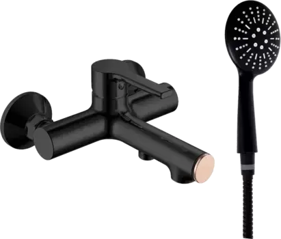 Смеситель для ванны с душем Haiba HB60652-7 черный