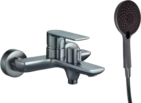 Смеситель для ванны Haiba HB60505-3 оружейная сталь