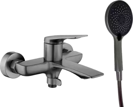 Смеситель для ванны Haiba HB60816-3 серый, хром