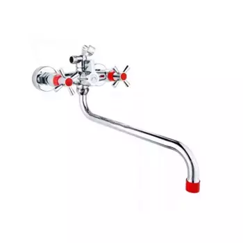 Смеситель для ванны и душа PLStart хром/красный (PL2218-10)