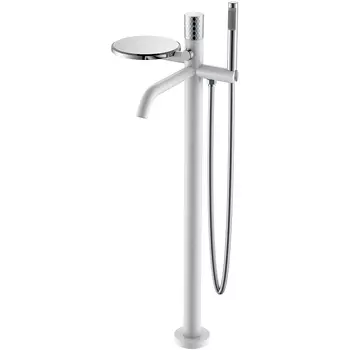 Напольный смеситель для ванны с душем Boheme Stick 129-WCR white diamond chrome