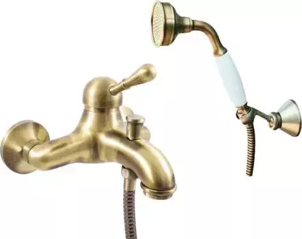 Смеситель для ванны Rav Slezak Labe L054.5/2SM бронза, белый