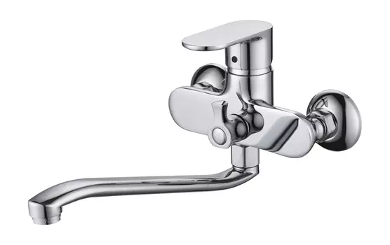 Смеситель для ванны с душем D&amp;K Rhein.Speyer DA1313341 длинный излив хром