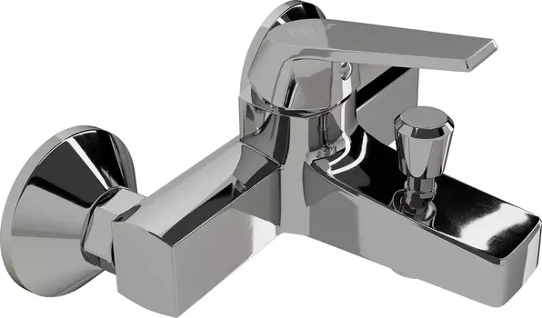 Смеситель для ванны с душем DIWO Смоленск SM-03cr хром, однорычажный, настенный, глянцевый