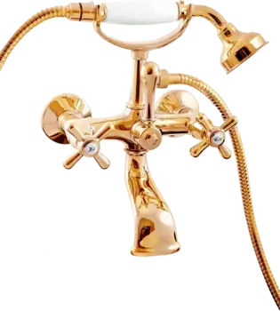 Смеситель для ванны с душем Rav Slezak Morava retro MK159.5/2Z золотой