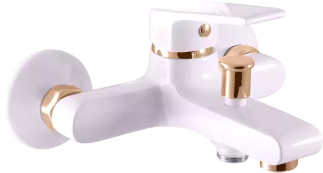 Смеситель для ванны с душем Rav Slezak Colorado белый - золото