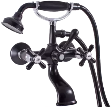 Смеситель для ванны с душем Rav Slezak Morava retro черный матовый - хром