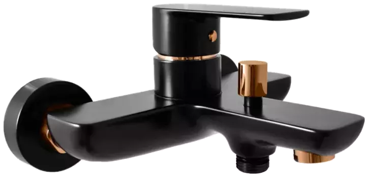 Смеситель для ванны с душем Rav Slezak Vltava черный матовый - золото