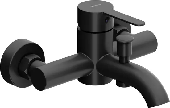 Смеситель для ванны с душем STWORKI by Damixa Стокгольм HFSG10030 черный, однорычажный, латунь, настенный, матовый
