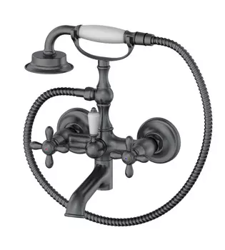 Смеситель для ванны с душем Wonzon & Woghand WW-88639020-BGM темный графит