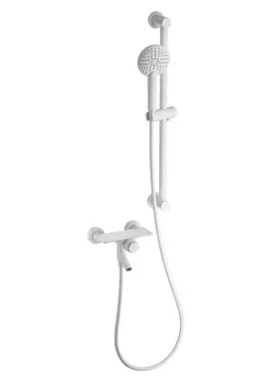 Смеситель для ванны с душем Wonzon & Woghand WW-FE05L222-MW матовый белый