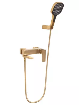 Смеситель для ванны с ручным душем Hansberge H4070MG Матовый золото