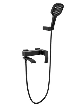 Смеситель для ванны с ручным душем Hansberge H4077BL Черный матовый