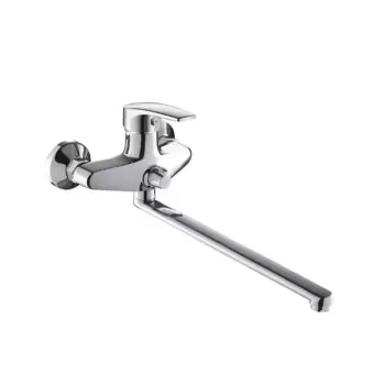 Смеситель с длинным изливом для ванны Shevanik S5022 хром