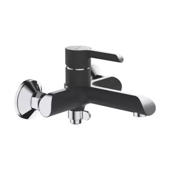 Смеситель для ванны с душем Shevanik S6002H черный, хром