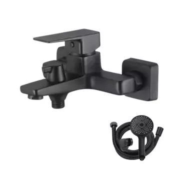 Смеситель для ванны с душем WesnaArt Narcis NAR06-310BL-25201 черный