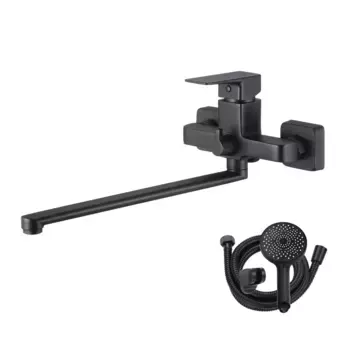 Смеситель для ванны с душем WesnaArt Narcis NAR06-320BL-25221 черный