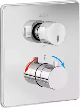 Смеситель для ванны встраиваемый E.C.A. термостатический хром
