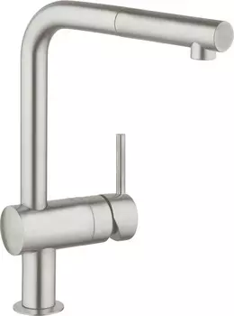 Смеситель для кухни Grohe Minta 32168DC0 с выдвижным изливом хром матовый, суперсталь