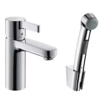 Смеситель Hansgrohe Metris S 31160000 для раковины с гигиеническим душем