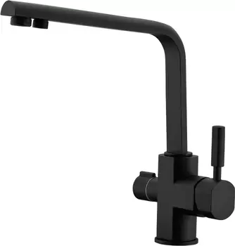 Смеситель для кухни Kaiser Decor 40144-9 с подключением к фильтру черный матовый