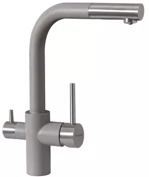 Смеситель для кухни Florentina Кристалл FL серый матовый
