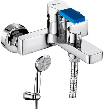 Смеситель для ванны Lemark Aura LM0614C хром, синий