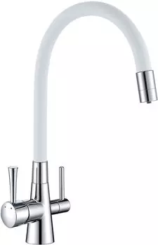 Смеситель для кухни Lemark Comfort белый, с подключением к фильтру