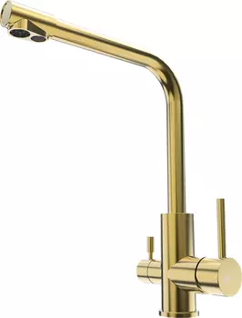 Смеситель для кухни Lemark Expert золото, с подключением к фильтру