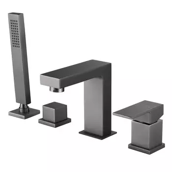 Смеситель на борт ванны Abber Daheim AF8213NG никель