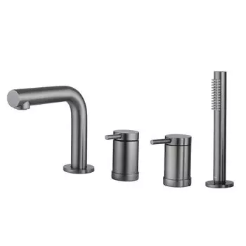 Смеситель на борт ванны Abber Emotion AF8813NG никель