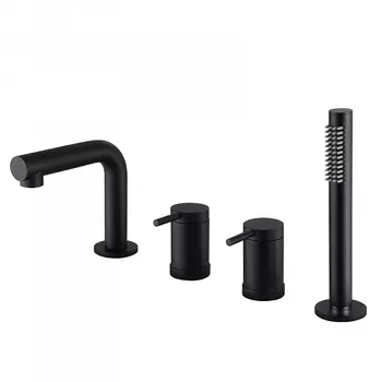 Смеситель на борт ванны Abber Emotion AF8813B черный