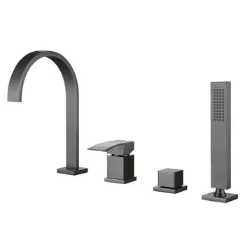 Смеситель на борт ванны Abber Wasserfall AF8613NG никель