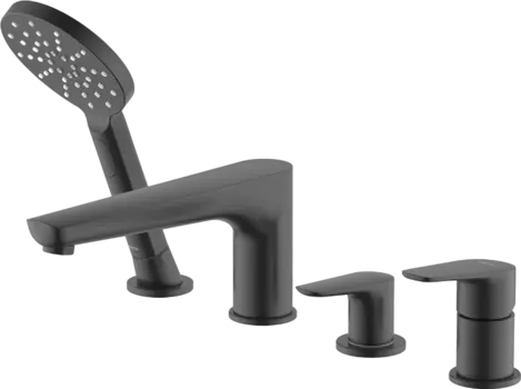 Смеситель на борт ванны AQUATEK Бетта AQ1148MB матовый черный