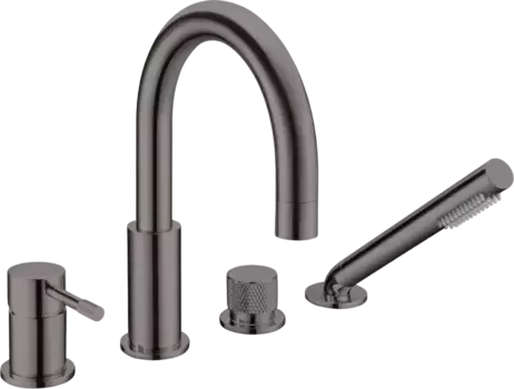 Смеситель на борт ванны Boheme Uno темный хром матовый