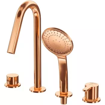 Смеситель на борт ванны Cezares Leaf бронза