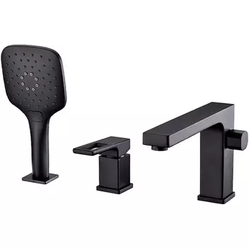 Смеситель на борт ванны Gappo черный матовый