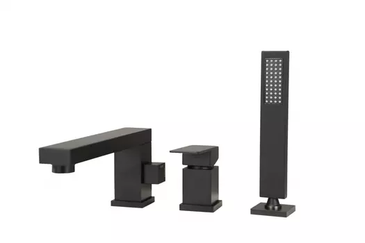 Смеситель на борт ванны Groсenberg GB6008 Черный матовый