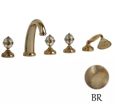 Смеситель на борт ванны Migliore Cristalia 18581 бронза