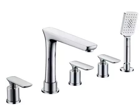 Смеситель на борт ванны AltroBagno Aperto 020102 Cr С ВНУТРЕННЕЙ ЧАСТЬЮ, хром