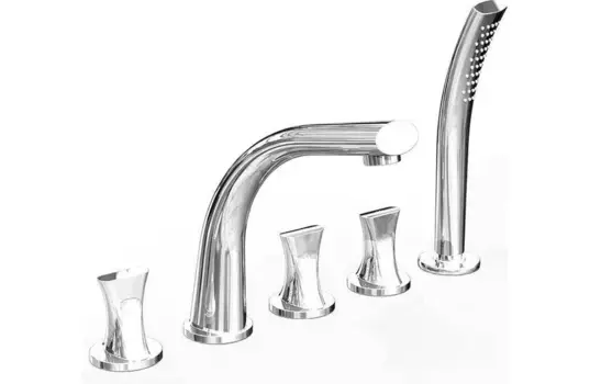 Смеситель на борт ванны Radomir Фламинго хром