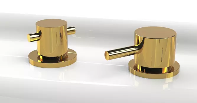 Смеситель на борт ванны Radomir МиниБриз золото