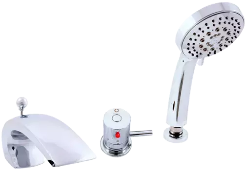 Смеситель на борт ванны термостатический Rav Slezak Dunaj хром