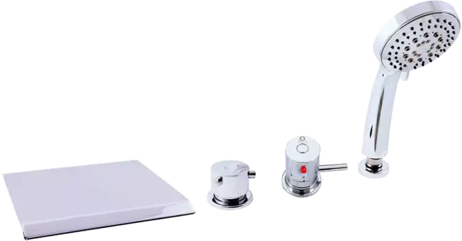 Смеситель на борт ванны термостатический Rav Slezak Dunaj хром