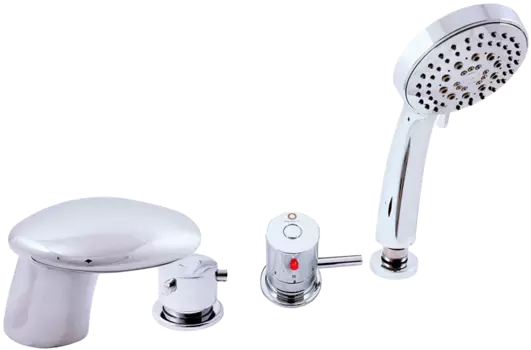 Смеситель на борт ванны термостатический Rav Slezak Dunaj хром