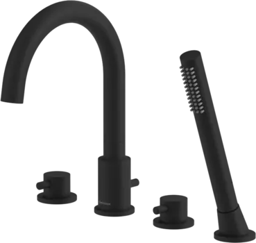 Смеситель на борт ванны WHITECROSS Y Y1232BL С ВНУТРЕННЕЙ ЧАСТЬЮ, черный матовый