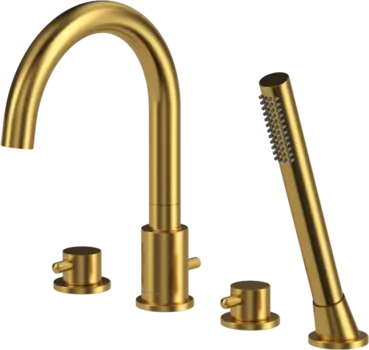 Смеситель на борт ванны WHITECROSS Y Y1232GLB С ВНУТРЕННЕЙ ЧАСТЬЮ, брашированное золото