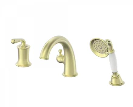 Смеситель на борт ванны Wonzon & Woghand WW-88659008-BG брашированное золото